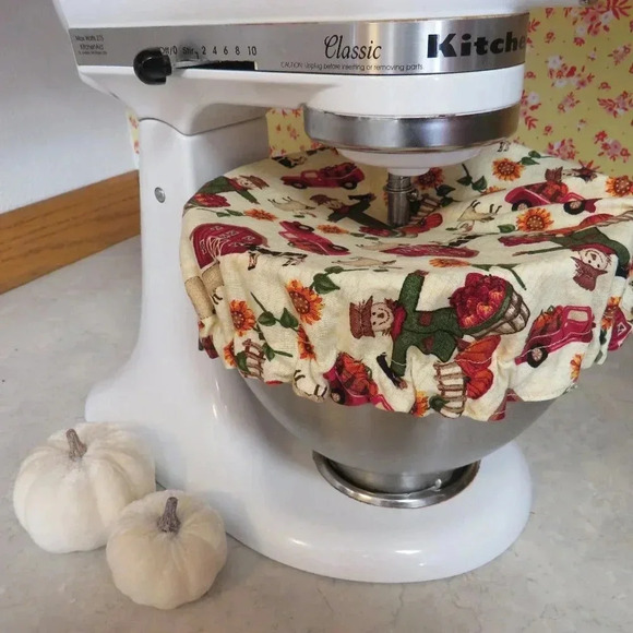 Kitchenaid Mixer Bowl Cover, Reversible Sunflowers Mixer Bowl Cover - Picture 2 of 7